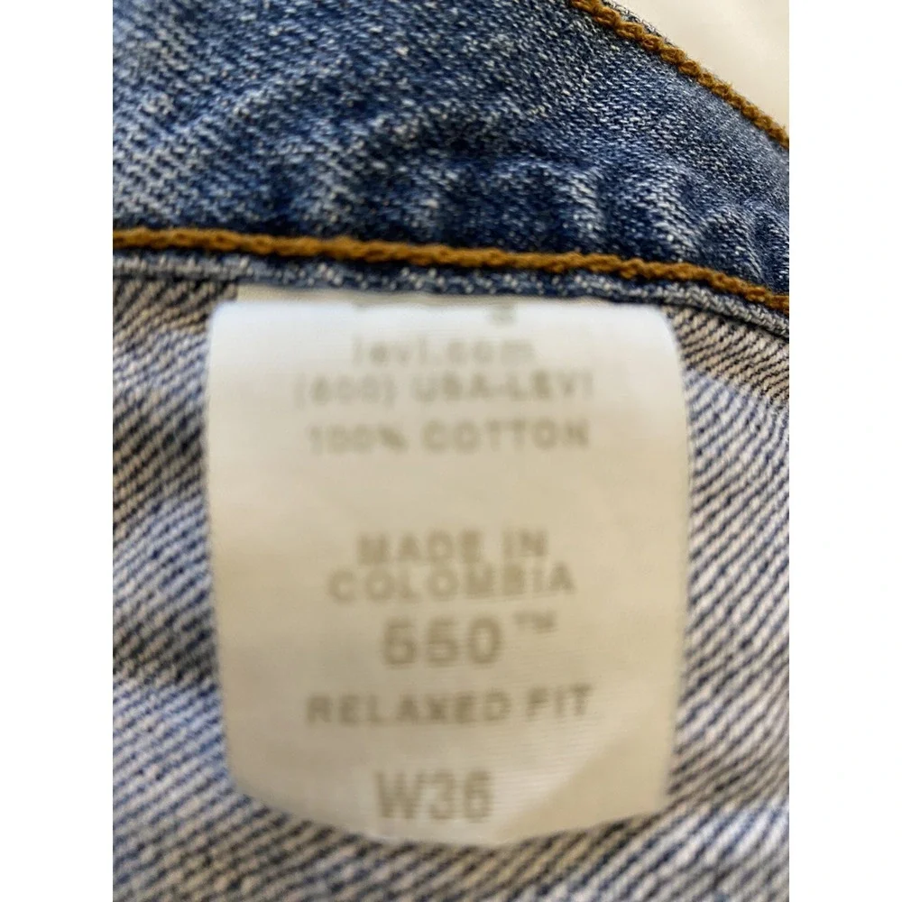 Levi's 550 Relaxed‎ Fit Denim Shorts Men's 36 Med Wash 90's Y2K Skater Grunge